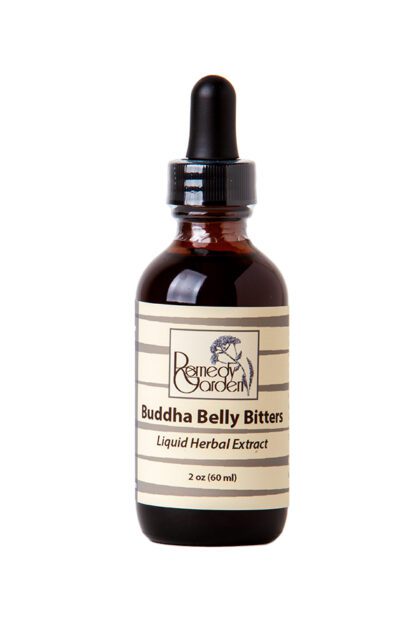 Buddha belly bitters is a liquid herbal extract.
