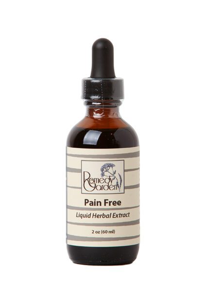 A bottle of pain free liquid herbal extract
