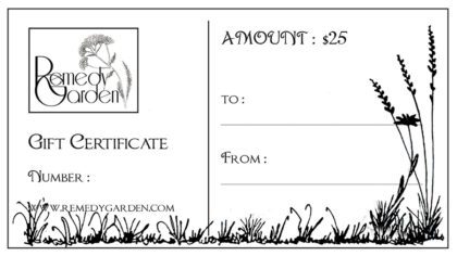 A gift certificate for $ 2 5. 0 0