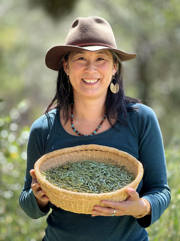 Jahwei holding a basket of Milky Oats